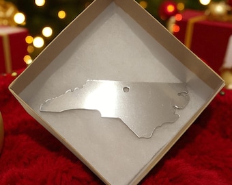 Christmas STATE Ornament, 12 gauge .080&quot;  aluminum Engraving or Hand Stamping Supplies