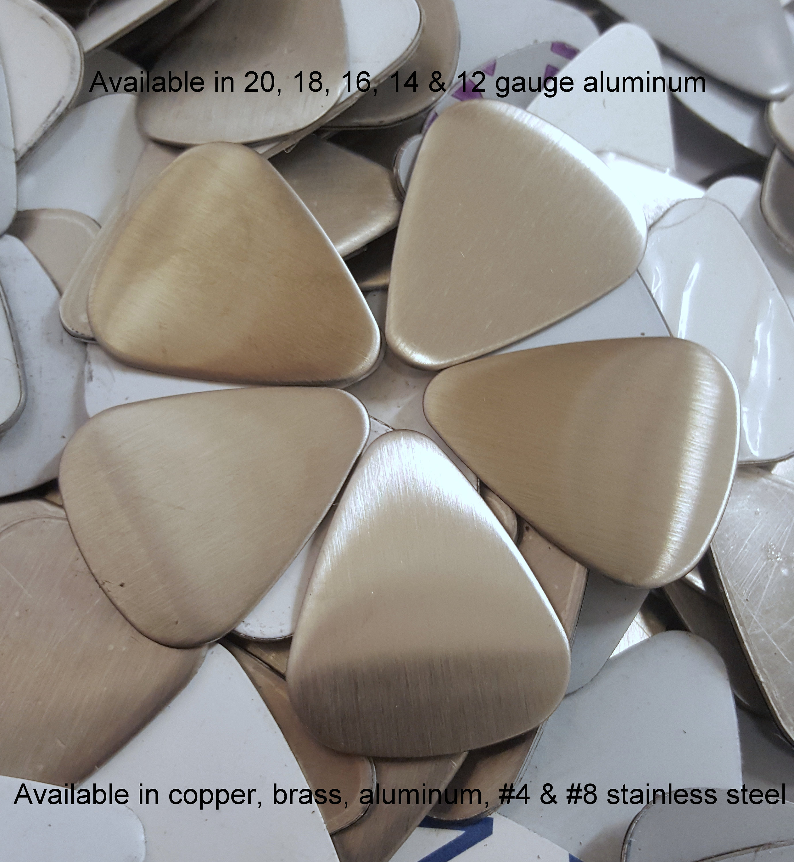 Guitar Picks Aluminum FINISHED EDGES 10 400 20 18 16 14 12