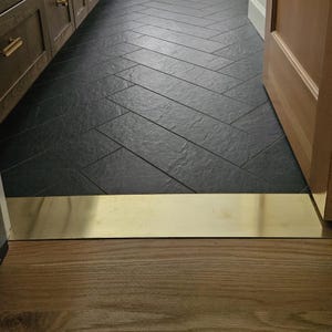 Solid Unlacquered Brass Threshold: 5" x 48" x 1/8" - USA Made