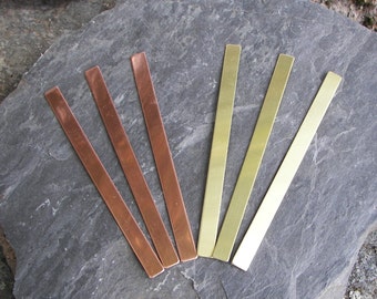 Copper 1/2" cuffs, strips (10) 1/2" x 6" 16 gauge, .0647" strips Engraving or Stamping Blanks