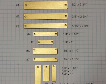 Gold Satin Stainless Pendants two hole/one hole, (5-400), 20 ga. (.036&quot;), Stamping Blanks, Hand Stamping Supplies, For Hand Stamping
