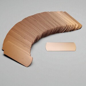 Heavy Copper Tag Blanks (30): 1/2" Wide, Smooth Edge, Stamping/Engraving Supplies