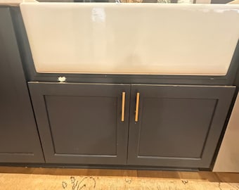 Profilo in ottone Mandy's per la parte frontale del lavello, ottone non laccato (pezzo unico): 28,3 cm x 92,3 cm, ottone massiccio calibro 16