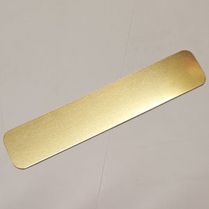 Brass plaques .75&quot; x 2.5&quot; (5-400) 16 gauge, .050&quot;, FINISHED & TUMBLED, Engraving or Stamping Blank