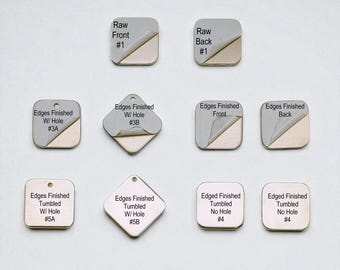 Aluminum 1 1/8" x 1/8" Square Blanks:  Raw or Finished, Stamping & Engraving Supplies (1.125")