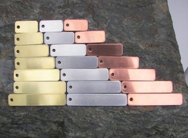 12 Key Chain For Hand Stamping Hand Stamping Supplies Smooth Blanks Key Tag 100 Key Fob