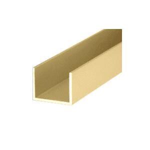 May include: A gold-colored metal U-shaped trim molding. This trim is commonly used for decorative purposes in home improvement projects.