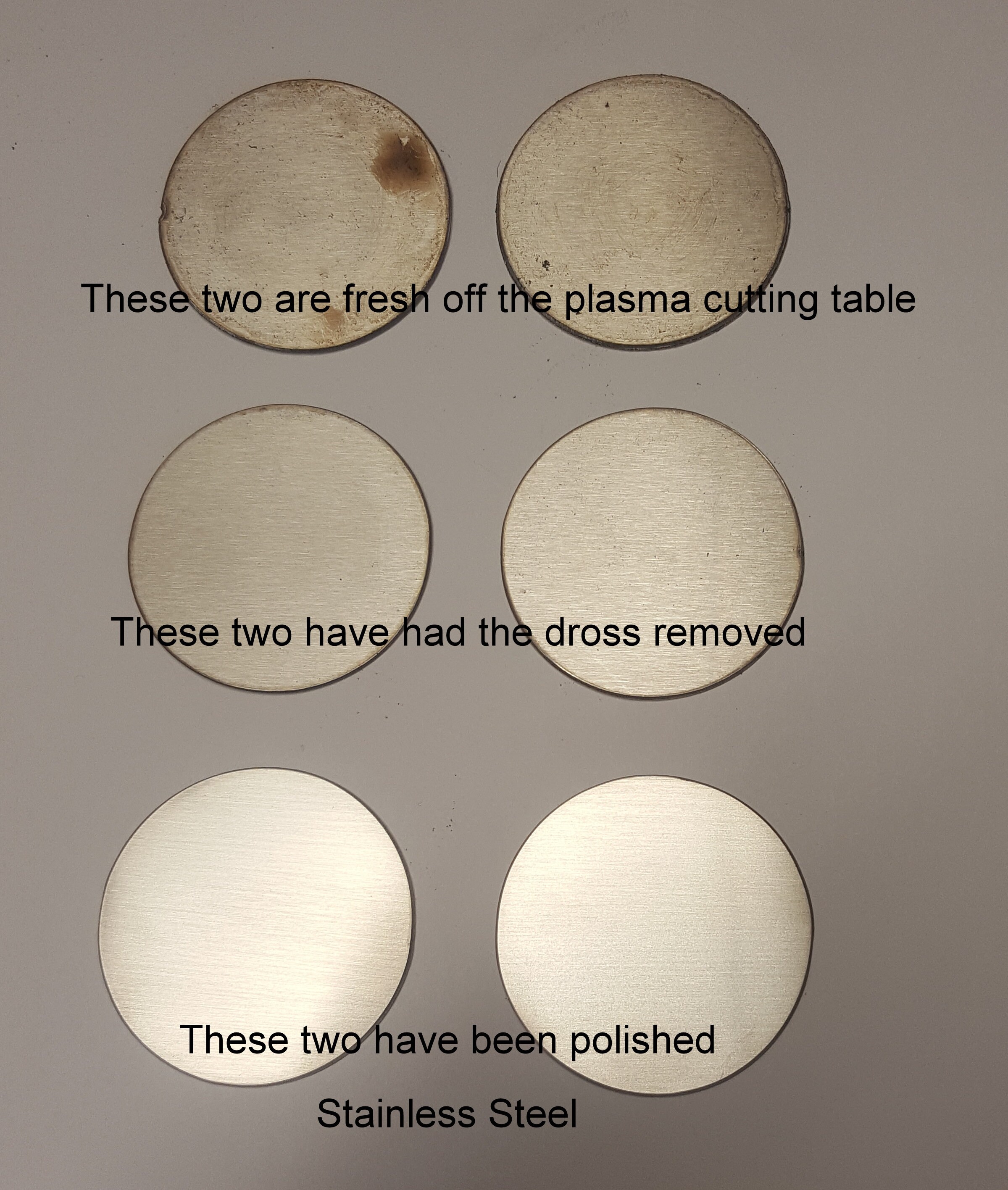 Roestvrije 2 " ronde schijven (5-200), 22 gauge #4 afwerking, PlasmaCam gesneden, cirkels gladde blanks, hand stempelen benodigdheden, voor hand stempelen