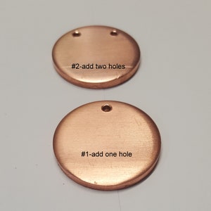 Copper 1/8 thick discs, 3/4 to 2 5-400 RAW/FINISHED Blanks, Finishing options, Engraving and Hand Stamping Supplies image 2