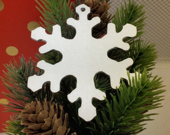 Christmas SNOW FLAKE Ornament, 12 gauge .080"  aluminum Engraving or Hand Stamping Supplies