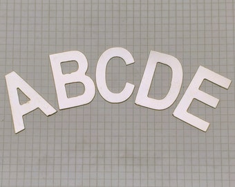 Aluminum letters 2&quot; tall (5-400), 16 gauge, .050&quot; thick, deburred & polished