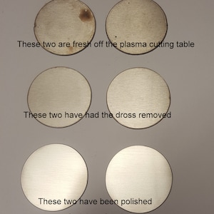 Stainless 3" round discs (5-200), Choose gauge #4 finish, PlasmaCam cut, circles Smooth Blanks, Engraving and Hand Stamping Supplies