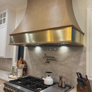 Rachel&#39;s Brass hood trim, (3) pieces 16 gauge, .050&quot; brass with finished edges as detailed below