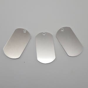 Dog Tags Aluminum, Finished, 12 or 14 gauge, (5-200), PlasmaCam cut, Smooth Blanks, Engraving or Hand Stamping Supplies