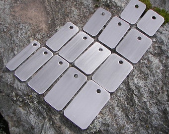 Aluminum (50) 14 ga. (.0625"), Key Chain, Key Fob, Smooth Aluminum Blanks, Hand Stamping Supplies, For Hand Stamping