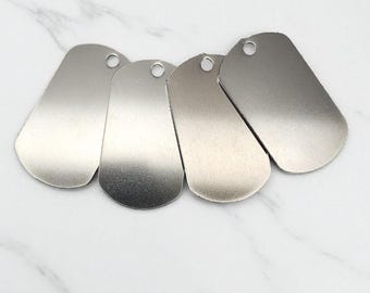Aluminum Dog Tag Blanks: Smooth, PlasmaCam Cut, Hand Stamping Supplies