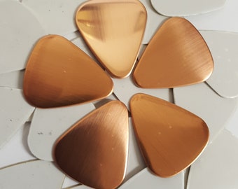 Copper Guitar Picks with Finished Edges: Engraving & Stamping Supplies