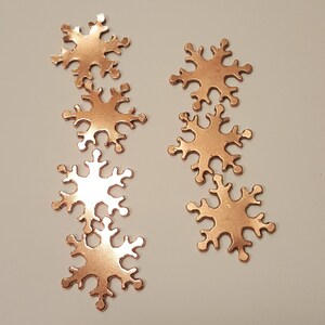 Colgante de copo de nieve de cobre: Materiales para estampación y grabado