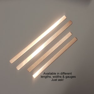Koperen tie clips (10-400) 1/4 &quot;x 3,75&quot; (21, 19, 18 of 16 gauge / 24, 32, 36 of 48 ounce) koper graveren en stempelen blanks