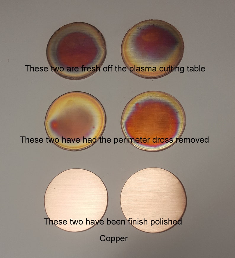 Hand Stamping Supplies .125 18 thick Copper . For Hand Stamping Copper 1.5 discs circles Plasma cut Blanks 10-400