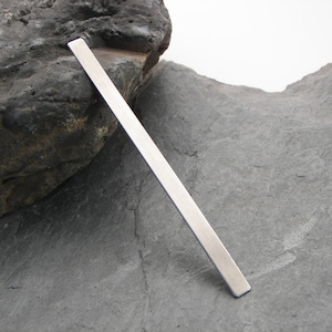 Tie Clips, Aluminium 1/4 &quot;x 3&quot;, 4&quot; of 5 &quot;, in 18, 16 of 14 ga. afgewerkt, (5-400) aluminium Tie bar blanks-READY TO STAMP