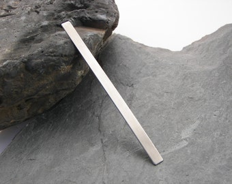 Tie Clips, 1/4&quot; Aluminum, finished, (5-400) 14 ga. or 16 ga. aluminum Tie bar blanks-READY TO STAMP, Hand Stamping Supplies
