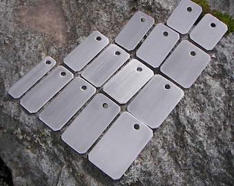 Aluminum Key fob (10) 18 ga. (.040&quot;), Key Chain, Smooth Aluminum Blanks, Hand Stamping Supplies, For Hand Stamping