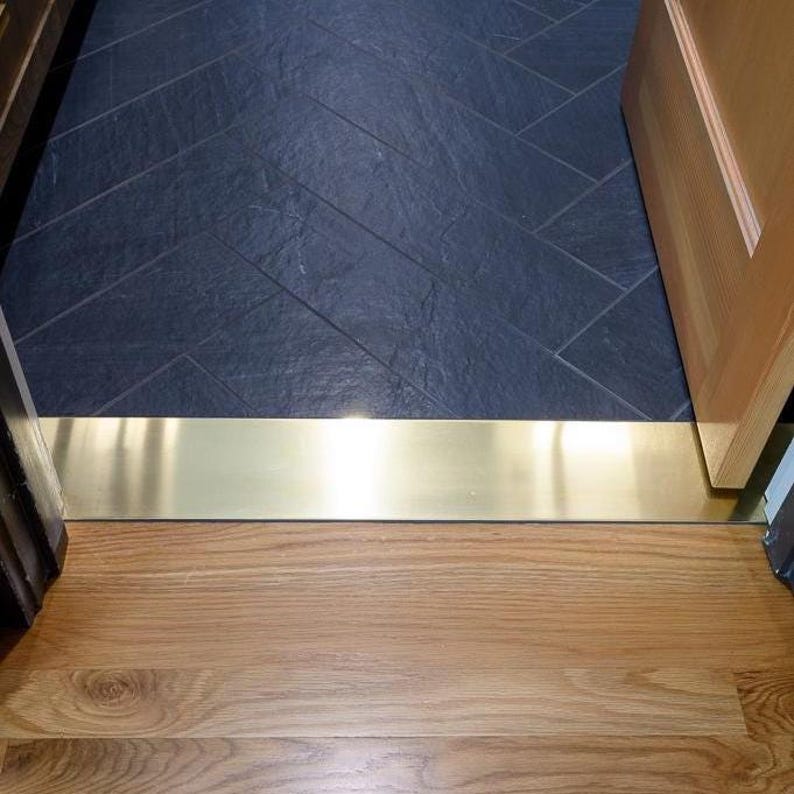 Heather's Unlacquered Brass Threshold: 7/8