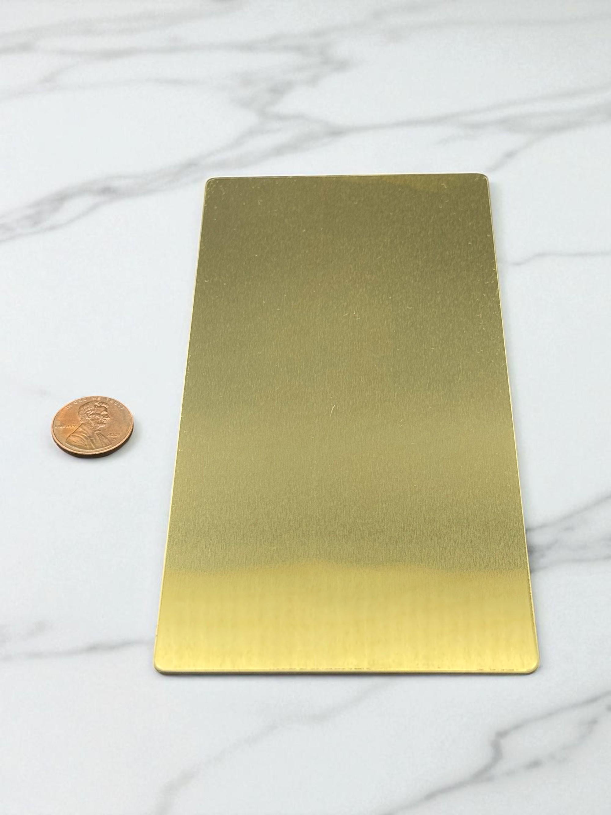 Solid Brass Backing Plate: Finished Edges, 3" X 6.25" (16 Gauge) - Etsy
