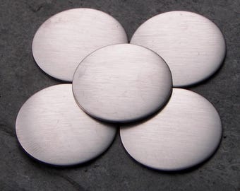 Dischi rotondi in acciaio inossidabile da 1,25" (10–200) – Forniture per stampaggio/incisione