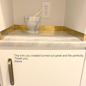 Solid Brass Trim: 1.5" x 23.75", 16 Gauge, Countersunk Holes