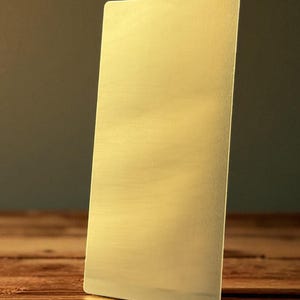 Solid Brass Backing Plate: Finished Edges, 3" x 6.25" (16 Gauge)