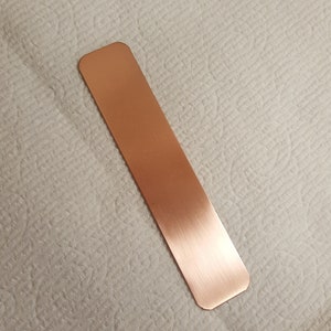 Copper strips 1&quot; x 4&quot; 18 gauge, 36 ounce FINISHED Stamping Blank, Blanks, Hand Stamping Supplies, For Hand Stamping