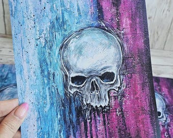 Skull Art Print, Gothic Home Decor, Dark Art Gift