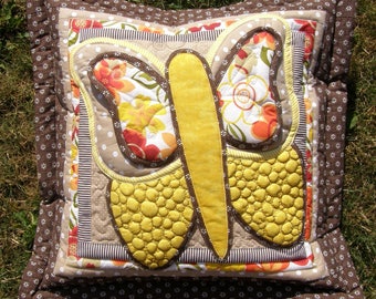 Pillow with butterfly, butterfly, pillow, original design,