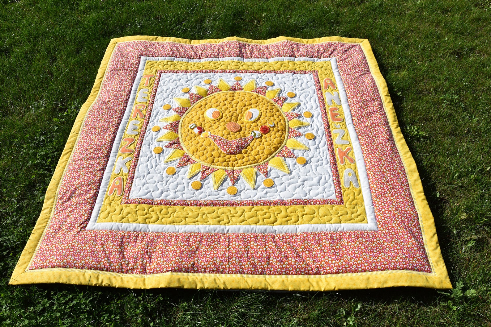 King Size Quilt Single Bed Quilt Sunshine Quilt Yellow Etsy