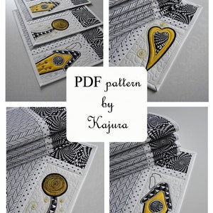 2 PATTERNS together Kajura patterns placemats applique tree house heart step by step quilting sewing design by Kajura quilt