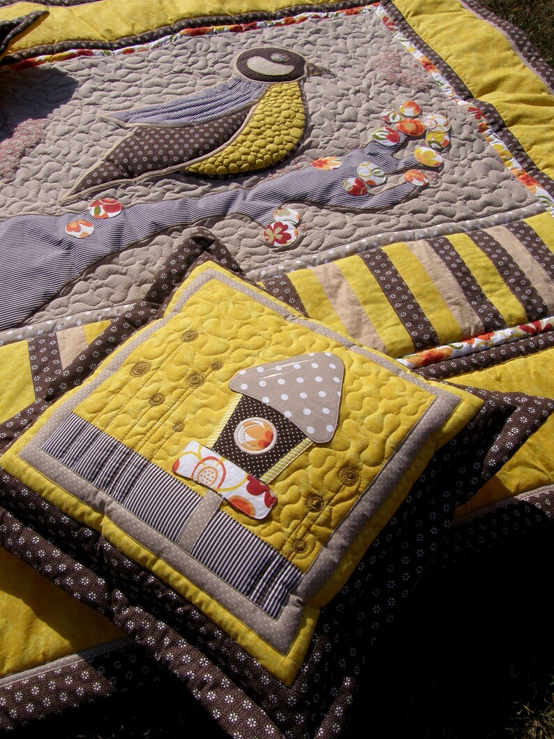 Quilt With Birded Tit Birded Tit Double Bed Quilt King Size Etsy