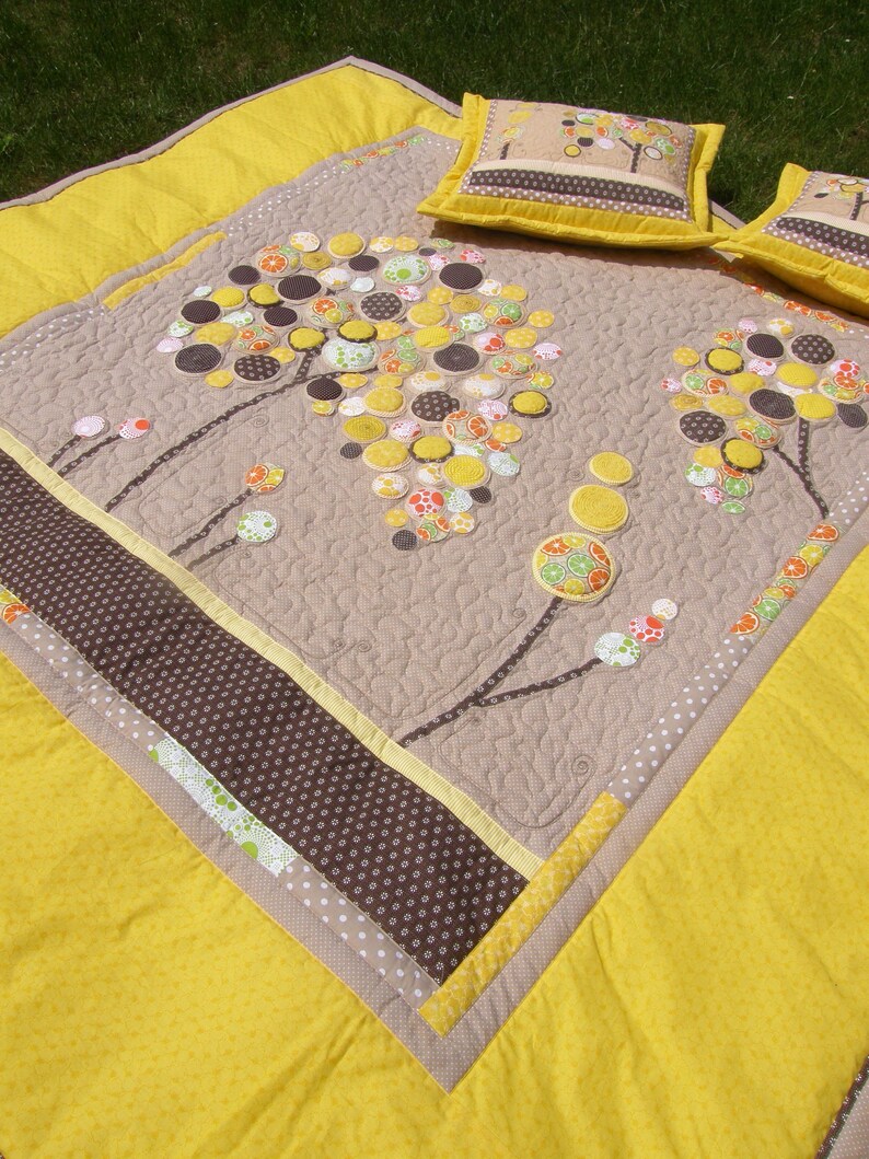 Quilt With Wild Flowers. Double Quilt, King Size Quilt, Original