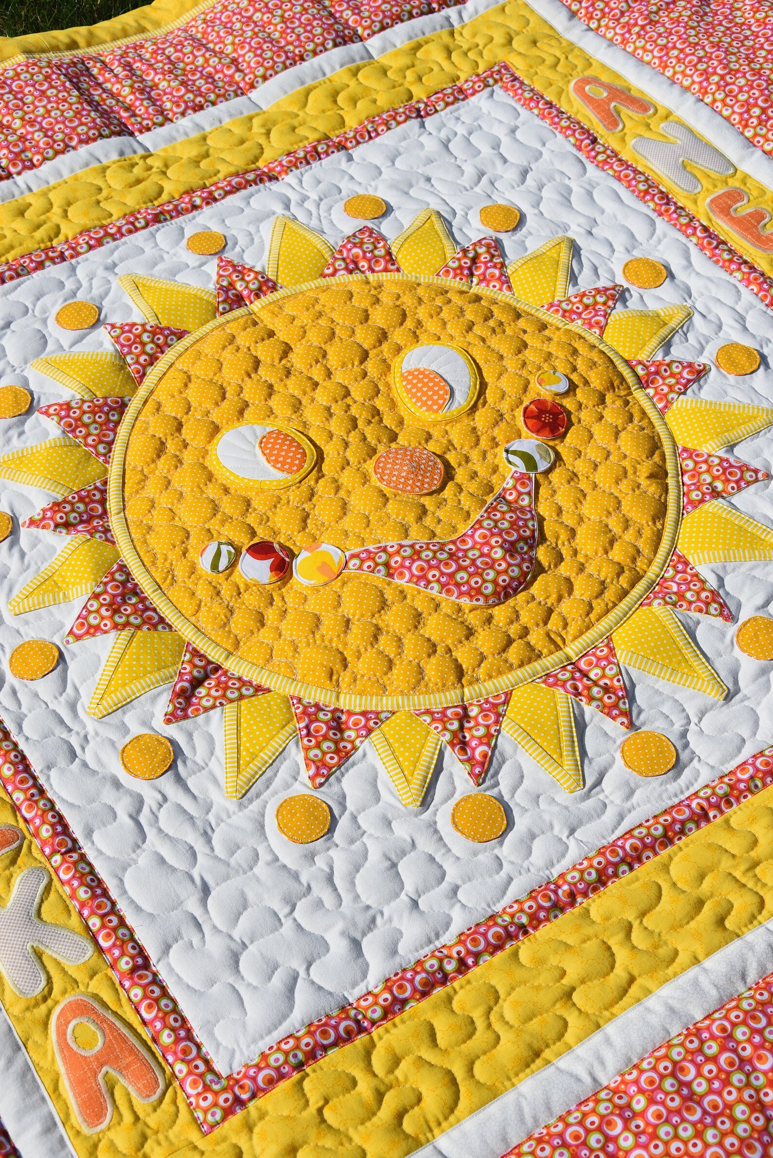 King Size Quilt Single Bed Quilt Sunshine Quilt Yellow Etsy