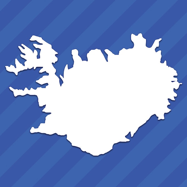 Iceland Country State Outline Vinyl Decal Sticker