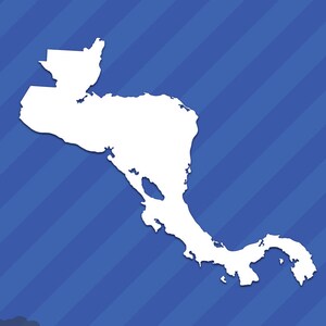 Central America Outline Vinyl Decal Sticker