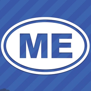 Maine ME Oval Vinyl Decal Sticker
