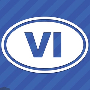 Virgin Islands VI Oval Vinyl Decal Sticker