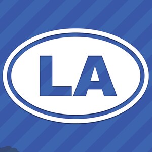 Louisiana LA Oval Vinyl Aufkleber Sticker