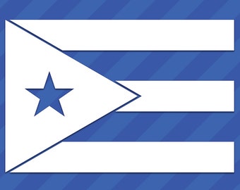 Puerto Rico bandera vinilo calcomanía etiqueta