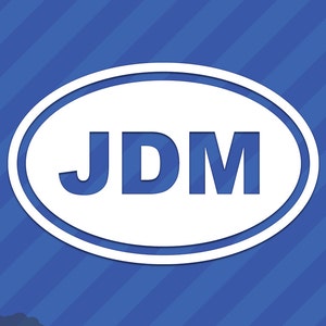 JDM Oval Vinyl Decal Sticker Euro Japan Drift Race
