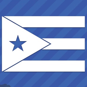 Puerto Rico bandera vinilo calcomanía etiqueta