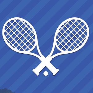 Tennis Rackets Vinyl Decal Sticker