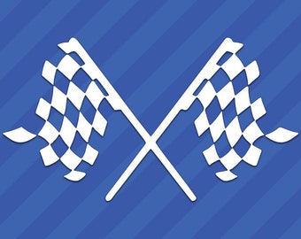 Checkered Flags Vinyl Decal Sticker Racing